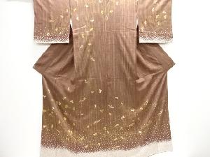 絞り萩模様刺繍訪問着